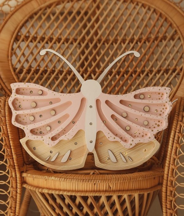 Little Lights, Nattlampa till barnrummet, Fjäril Strawberry cream