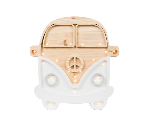 Little Lights, Nattlampa till barnrummet, Vit/natur buss