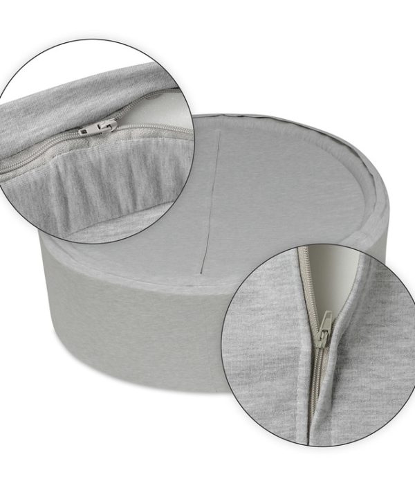 Ljusgrå bollhav BASIC, 90x30 med bollar (vit, beige, mint)