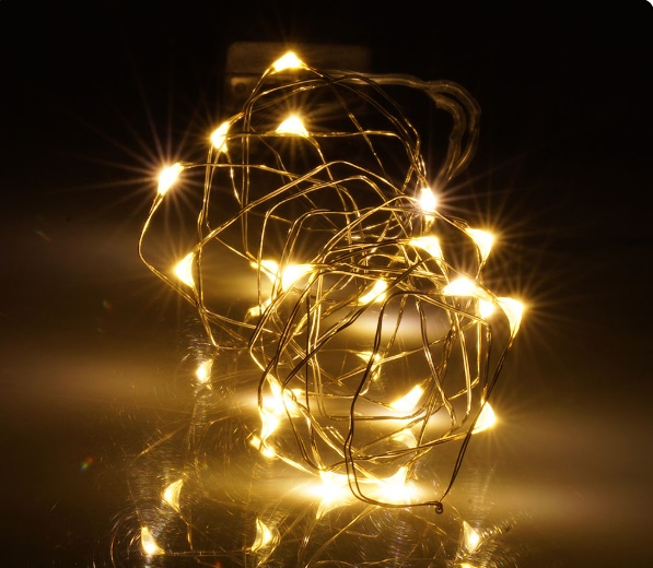 Babylove, Plum sänghimmel i bomullsmuslin med ljusslinga - Bild 6