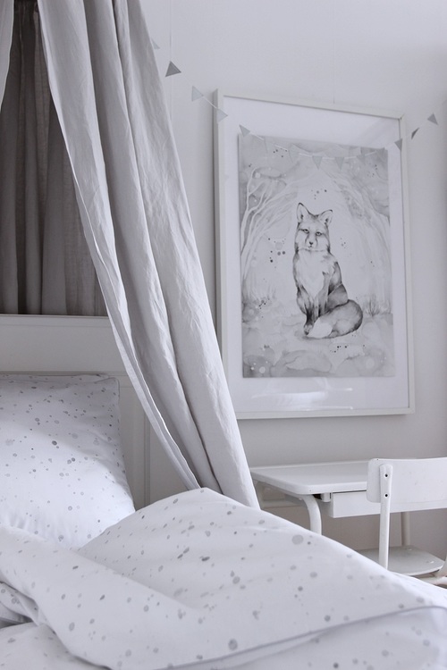 Stor grå maxi sänghimmel i linne, Cotton&Sweets - Bild 4