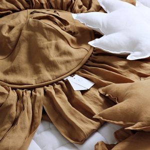 Stor mustard maxi sänghimmel i linne, Cotton & Sweets