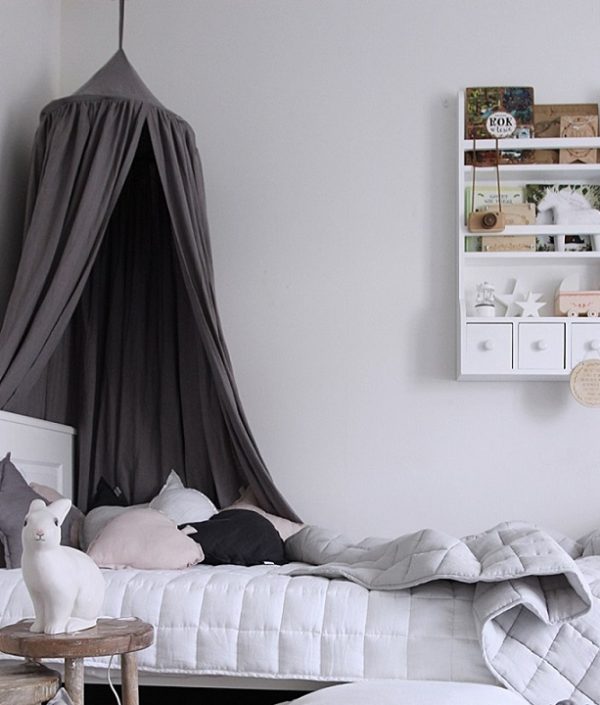 Stor shark maxi sänghimmel i linne, Cotton & Sweets