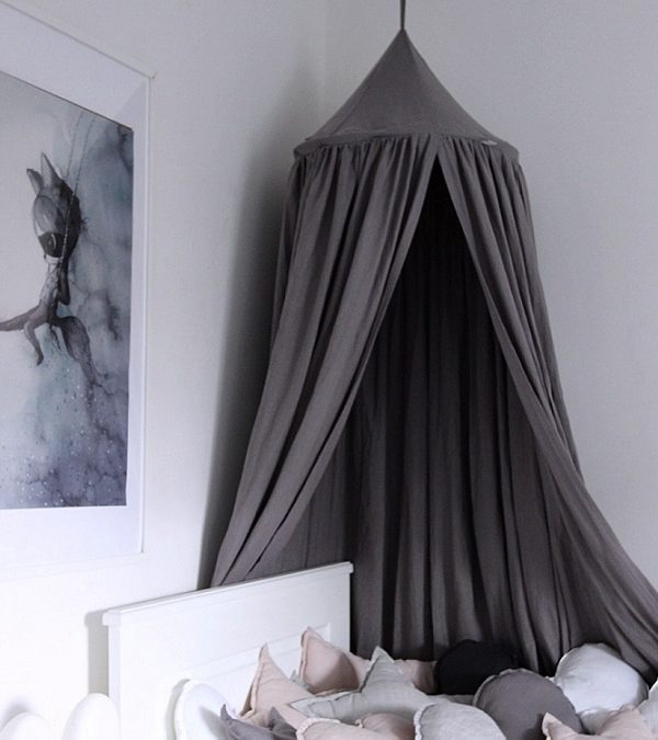 Stor shark maxi sänghimmel i linne, Cotton & Sweets