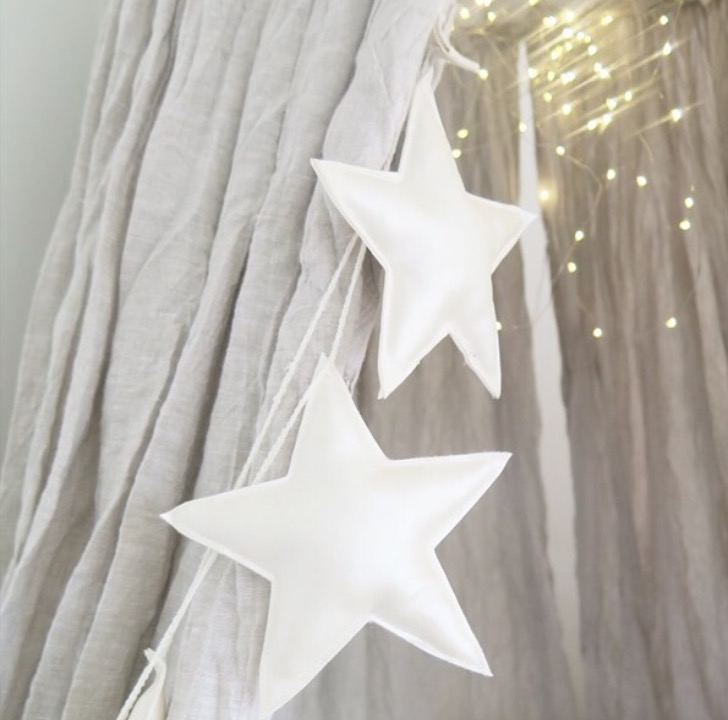 Stor shark maxi sänghimmel i linne, Cotton & Sweets - Bild 6