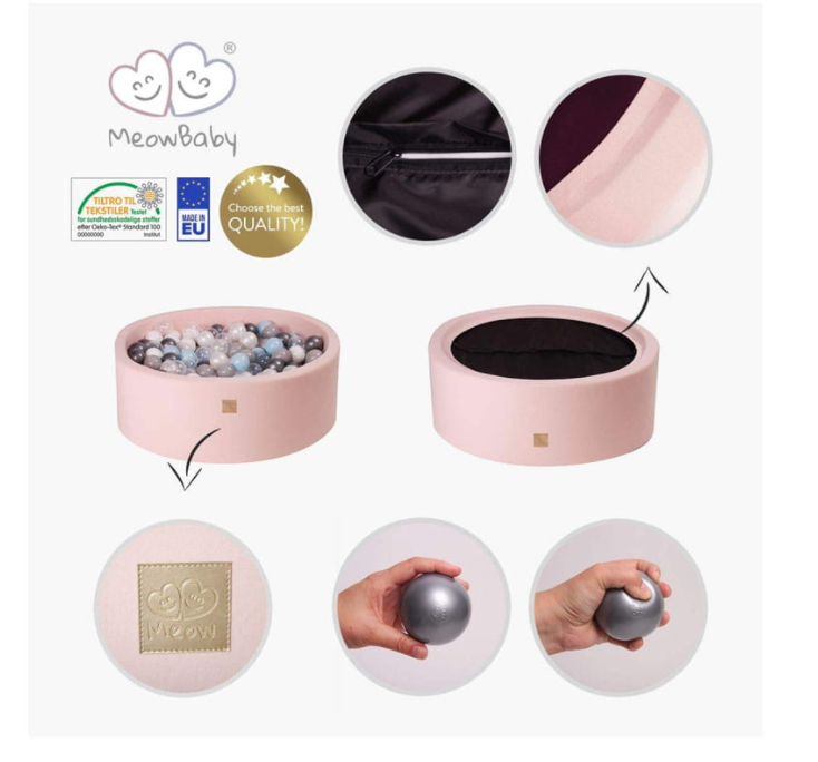 Meow, sand corduroy bollhav med 200 bollar, Beige mix - Bild 2