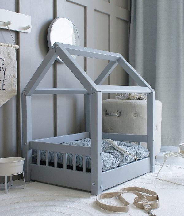 Furry hundsäng/hundbädd Grå (M)