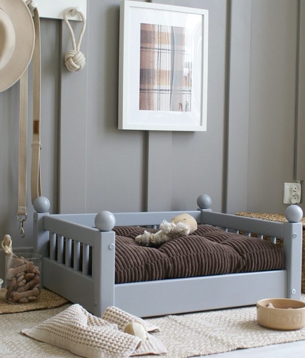 Hundbädd/hundsäng Taco Grå (L)