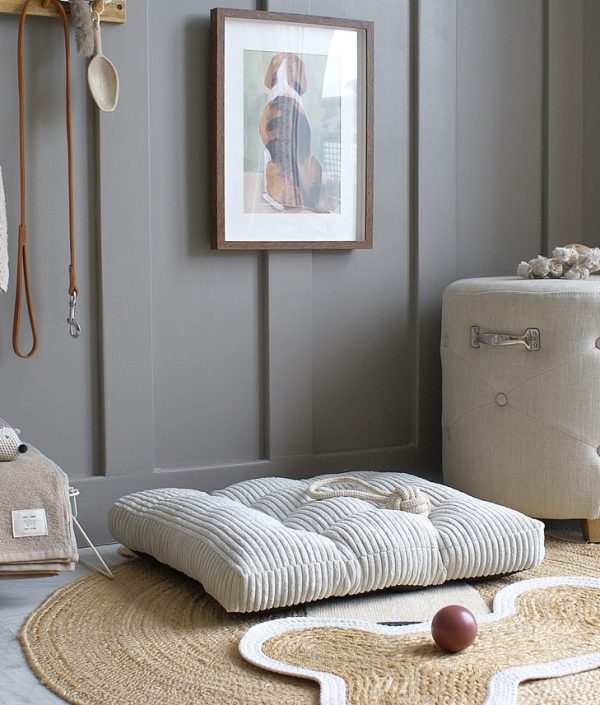 Beige kudde till hundbädd/hundsäng (L)