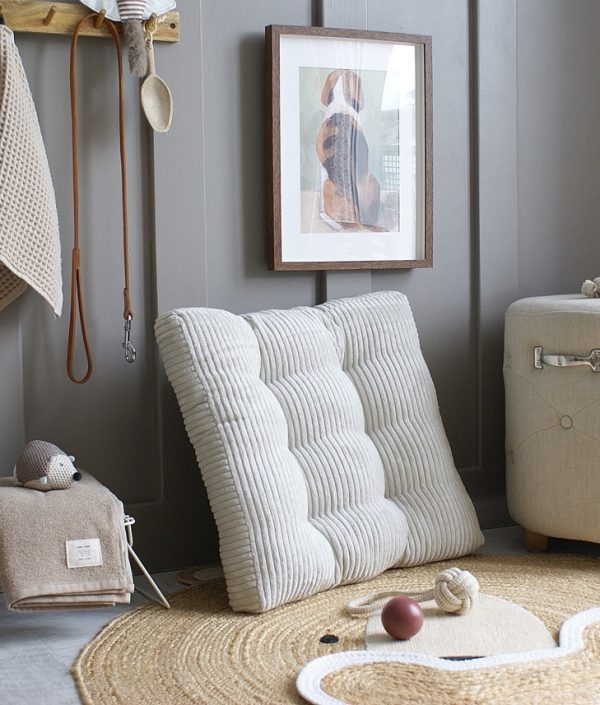 Beige kudde till hundbädd/hundsäng (L)