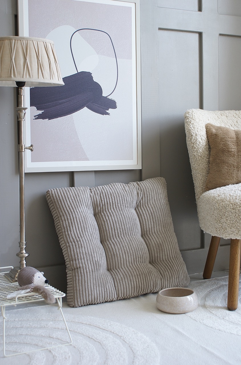 Mörk beige kudde till hundbädd/hundsäng (M) - Bild 2