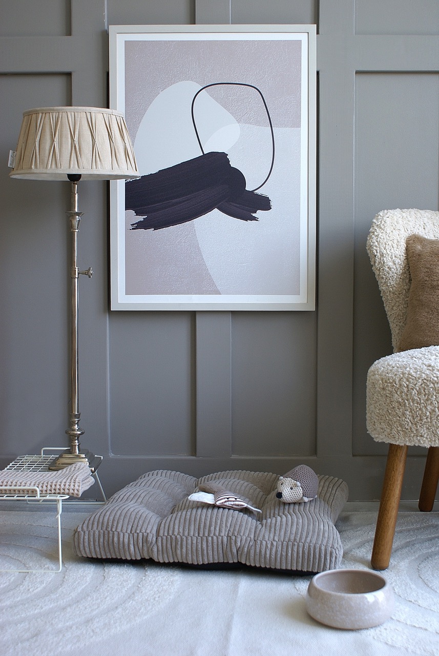 Mörk beige kudde till hundbädd/hundsäng (M) - Bild 4