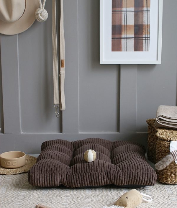 Brun kudde till hundbädd/hundsäng (L)