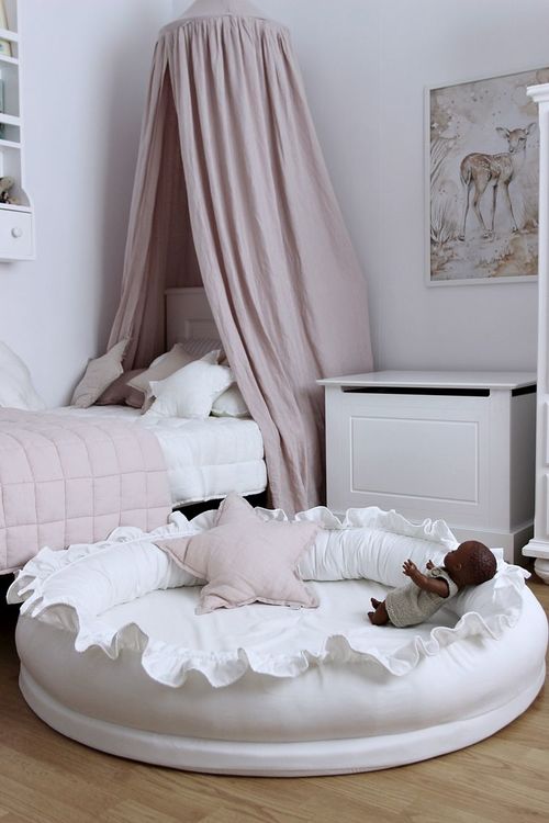 Cotton & Sweets vit junior nest i 100% linne - Bild 4