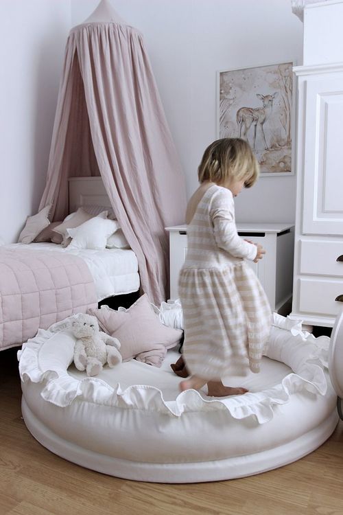 Cotton & Sweets vit junior nest i 100% linne - Bild 5