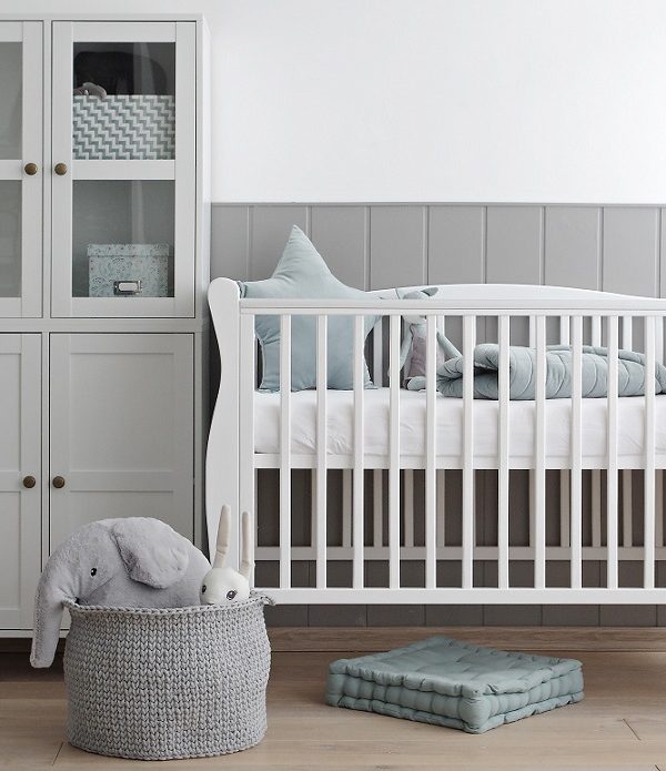 Spjälsäng Majestic, vit