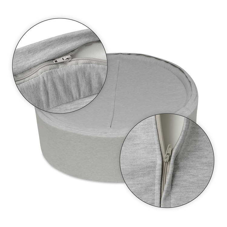 Ljusgrå bollhav BASIC, 90x30 med bollar (puderrosa, vit, pearl,grå) - Bild 4