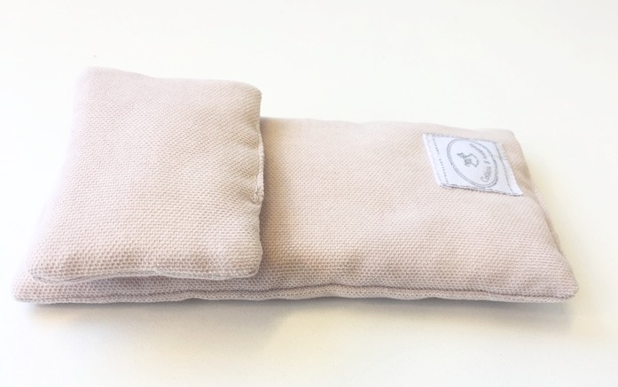 Puderrosa bäddset med fyllning till dockhus , Cotton & Sweets