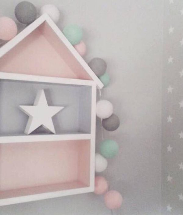 Hushylla rosa&grå, XL