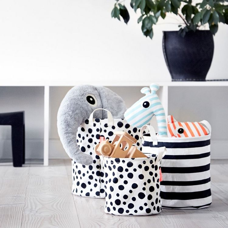 Mjuka förvaringskorgar, set om tre delar, Done by Deer - Bild 2