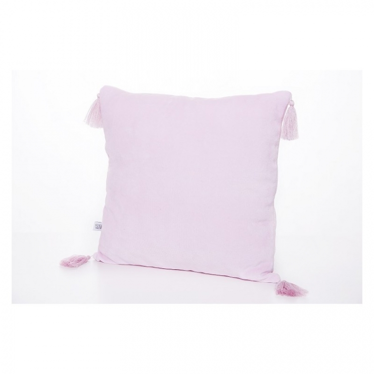 Rosa velour kudde till barnrummet, YOSOY