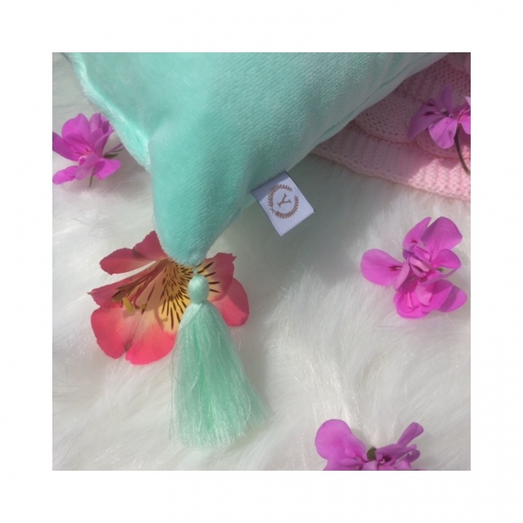 Mint velour kudde till barnrummet, YOSOY - Bild 6