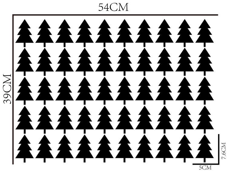 Väggklistermärken granar 50 st - Bild 2