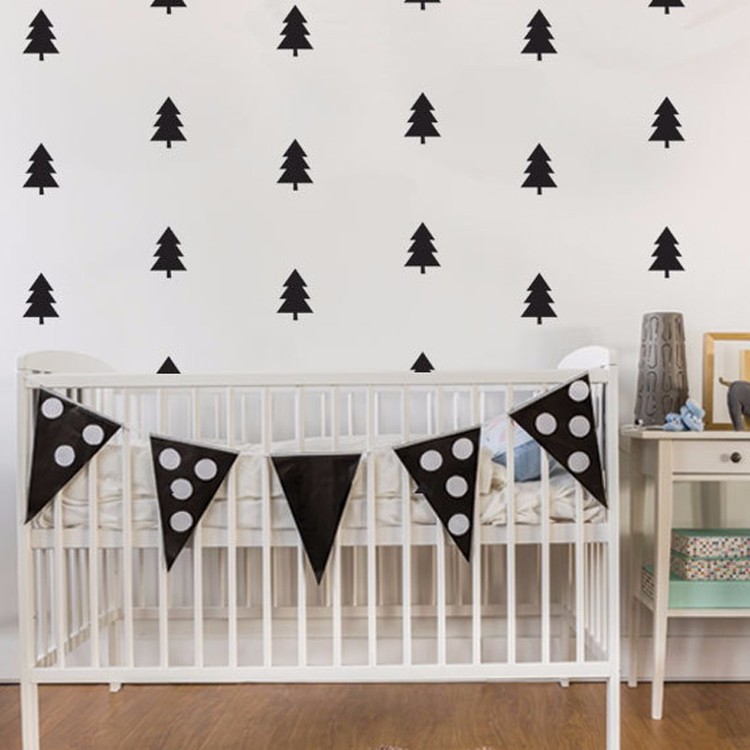 Väggklistermärken granar 50 st