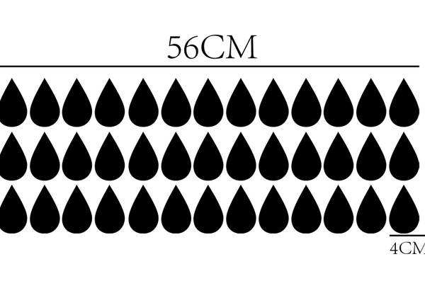 Väggklistermärken svarta droppar 39 st