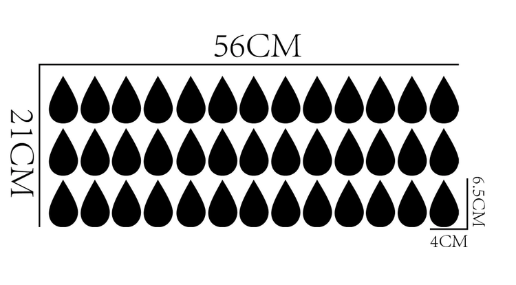 Väggklistermärken svarta droppar 39 st - Bild 2
