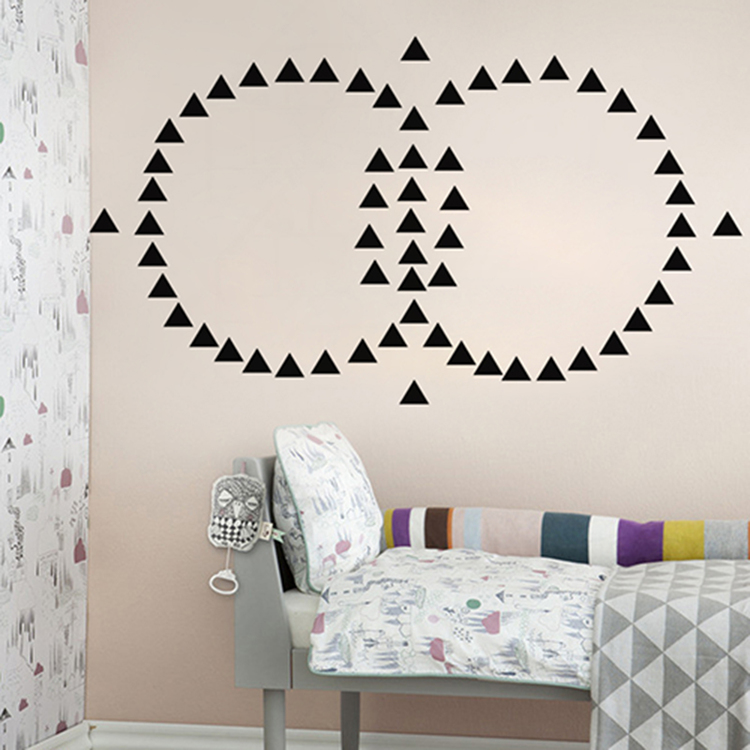 Väggklistermärken svarta trianglar 198 st - Bild 2