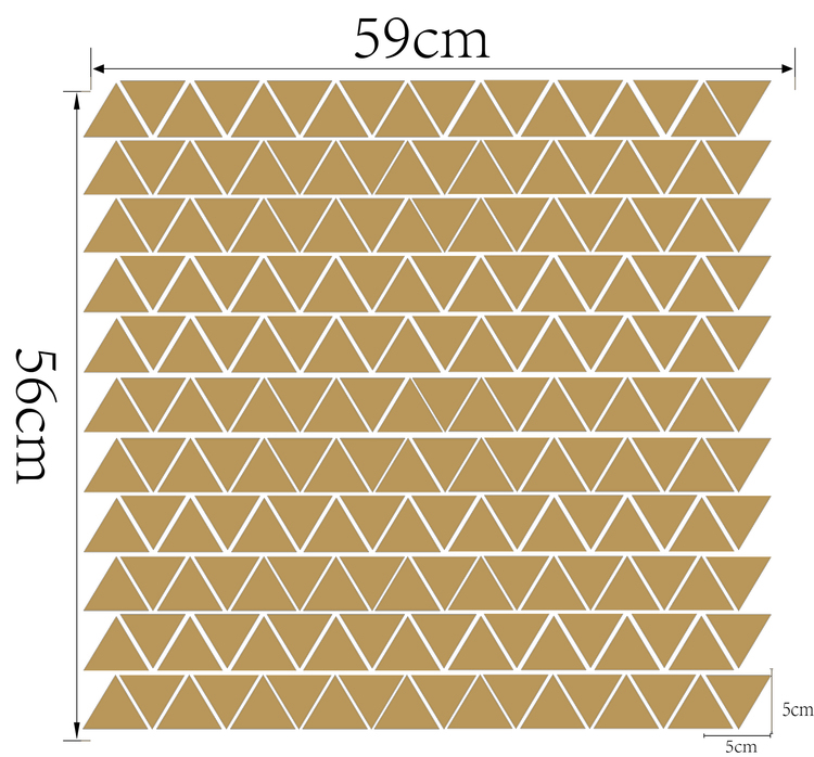 Väggklistermärken guld trianglar 198 st - Bild 4