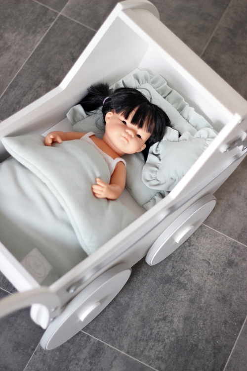 Mint bäddset till docksäng med volang, Cotton&Sweets - Bild 5