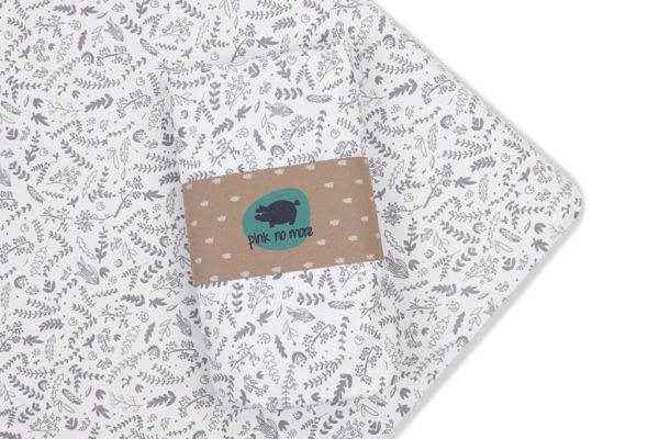 Dra-på-lakan spjälsäng, botanic, Pink No More