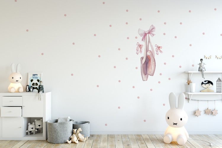 Dekornik, Rosa Ballerina, Väggklistermärke set - Bild 3