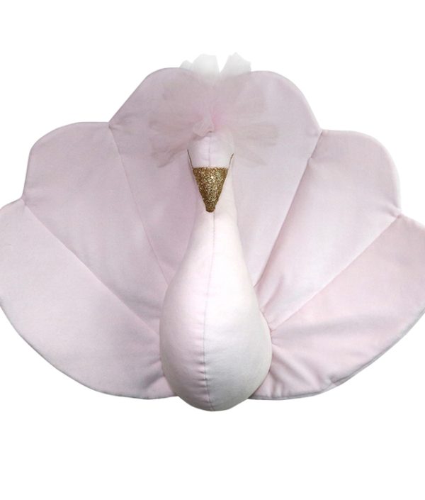 Väggdekoration rosa påfågel