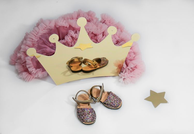 Spegel stor guld prinsesskrona till barnrummet