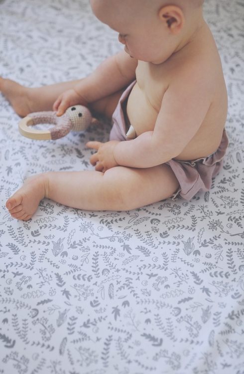 Dra-på-lakan spjälsäng, botanic, Pink No More - Bild 2