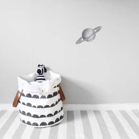 Grå Saturnus väggklistermärken, Stickstay - Bild 2