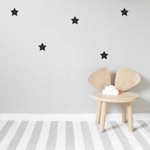 Nästan svarta stora stjärnor väggklistermärken, Stickstay
