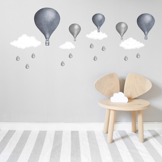 Grafitgrå Luftballonger väggklistermärken, Stickstay - Bild 3