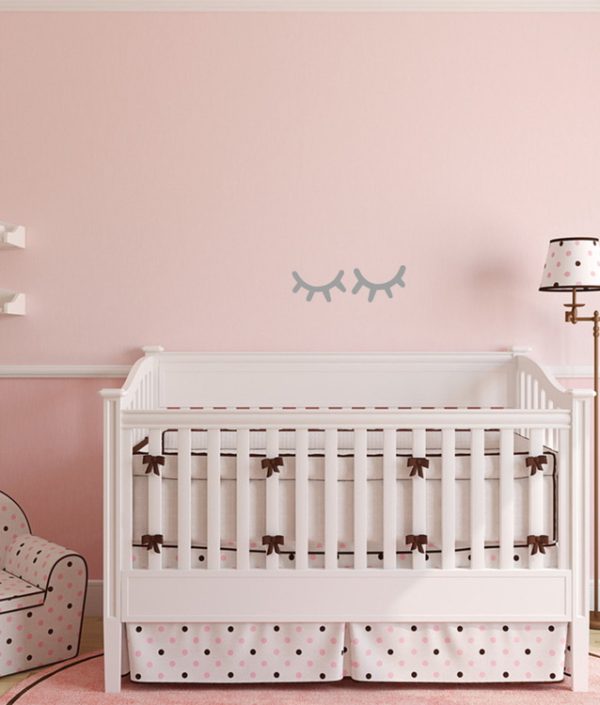 Grå/silver ögonfransar väggklistermärken