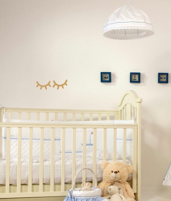 Guld ögonfransar väggklistermärken