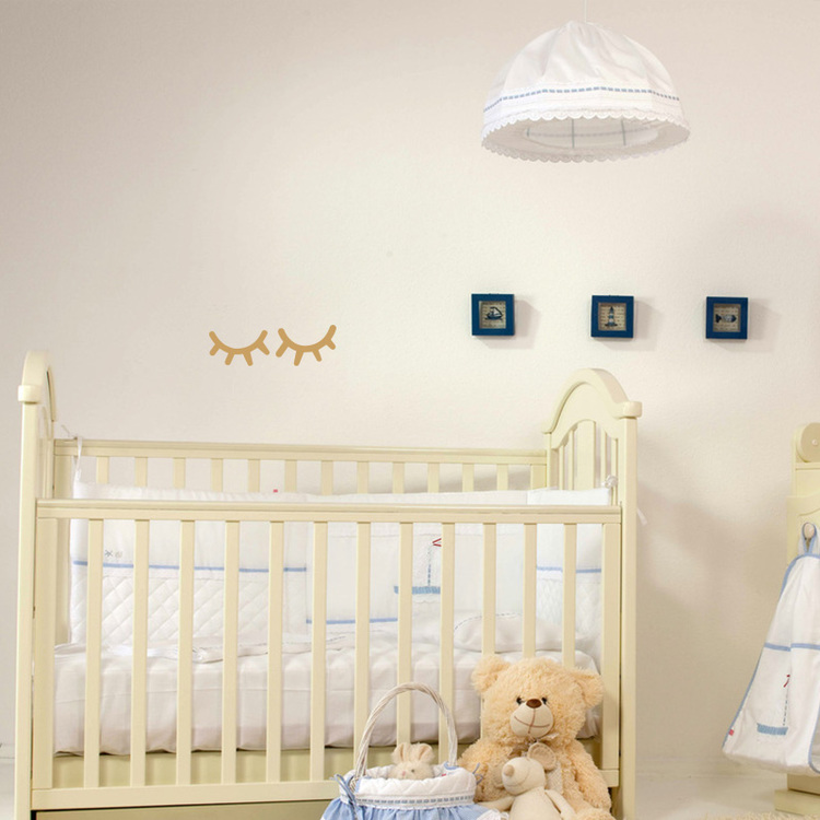 Guld ögonfransar väggklistermärken