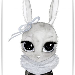 Poster Miss Blue A4, By Christine Hoel, Tavla till barnrummet