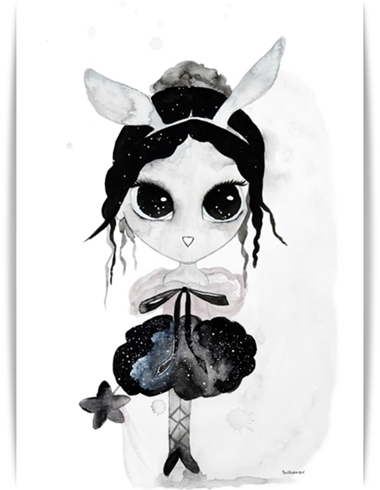 Poster Ballerina A3, By Christine Hoel, Tavla till barnrummet