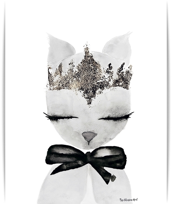 Poster Crown A3, By Christine Hoel, Tavla till barnrummet