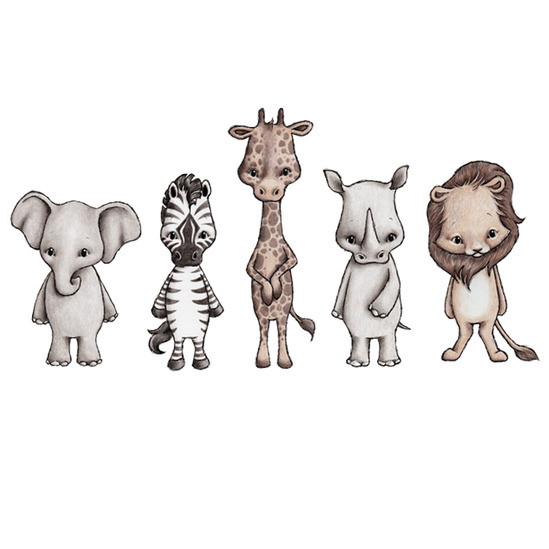 Savannens vänner väggklistermärken, Stickstay