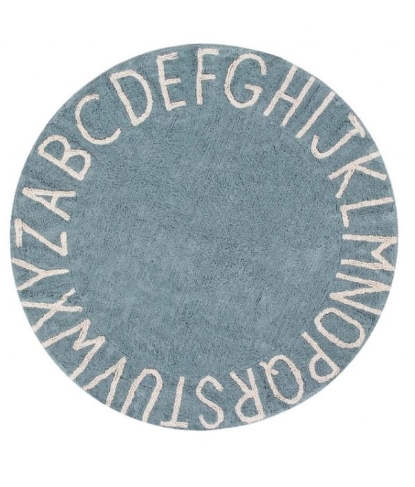 Lorena Canals matta till barnrummet, round abc blå