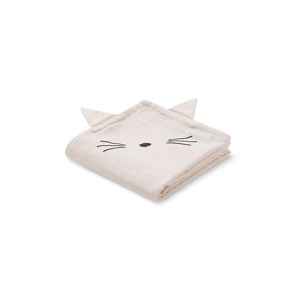 Liewood snuttefilt Hannah Cat Sweet Rose - 2 pack